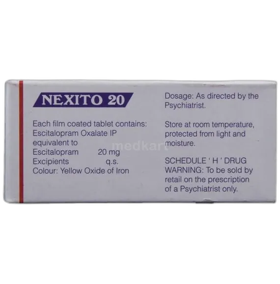 nexito 20mg tablet 10's